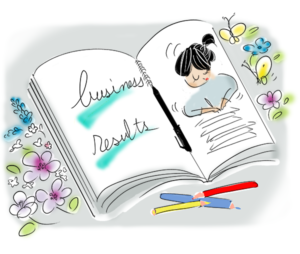 受注リストを書いた本のイラスト